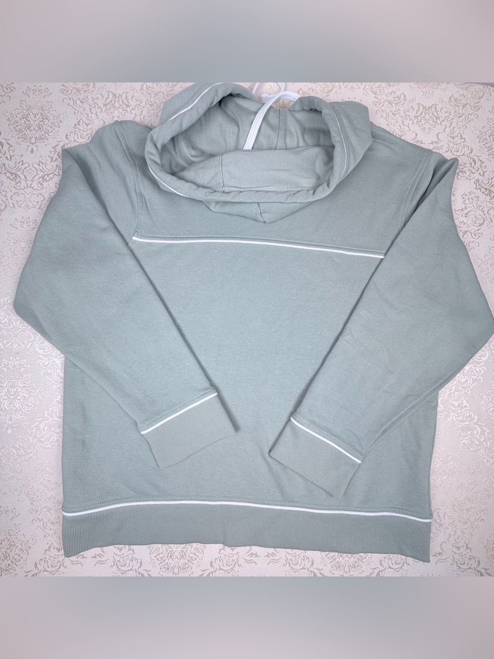MV Sport Green Crewneck Hoodie with White Chicago Script, XXL - Picture 5 of 5